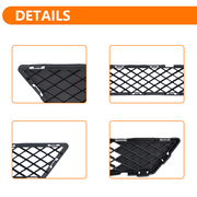 DURAFORCE Front Grille & Cover & Fog Light Covers w/Bulbs For 2015-16 Nissan Versa Note SR