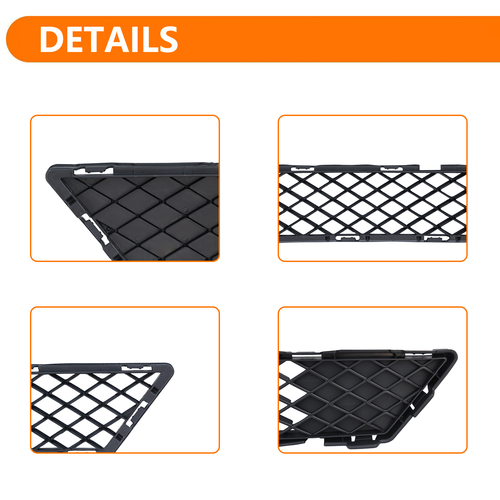 DURAFORCE Front Grille & Cover & Fog Light Covers w/Bulbs For 2015-16 Nissan Versa Note SR