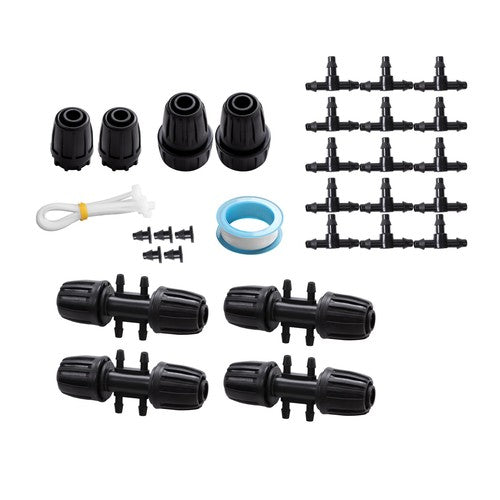 DURAFORCE 240FT Drip Irrigation System with 1/4 1/2 Tubing and Accessories for Garden