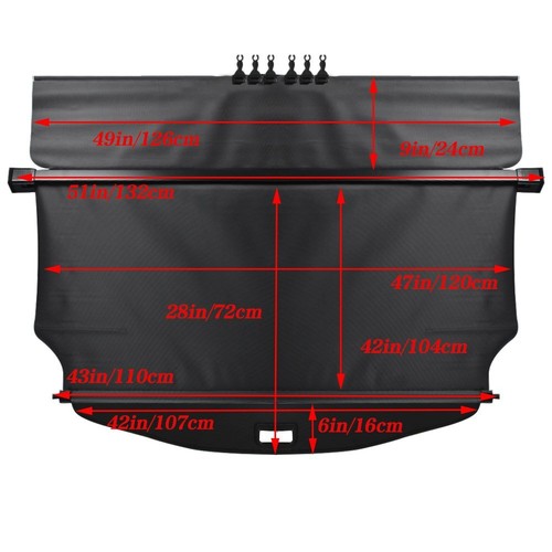 DURAFORCE Retractable Cargo Cover Privacy Trunk Tonneau Shield For 2018-20 Chevy Equinox