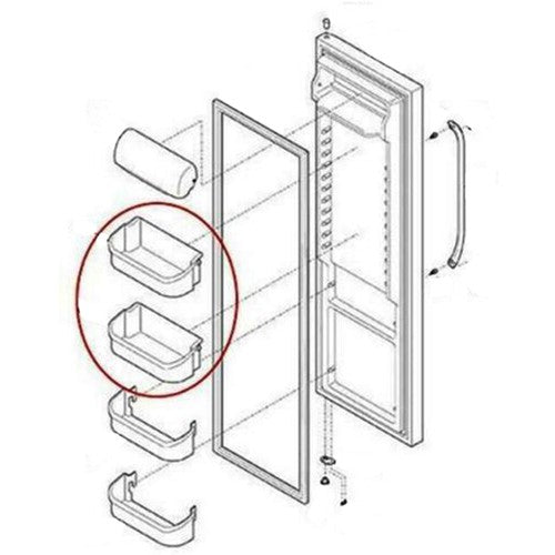 DURAFORCE Refrigerator Gallon Upper Door Bin Shelf Replacement For frigidaire #240356402