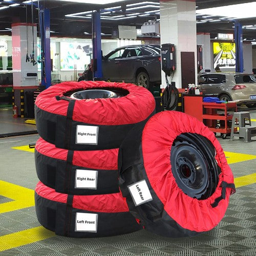 DURAFORCE For Red 420D And Black 600D Tyre Bags W/ Handheld Dust Cover New 4Pcs Tyre Cases