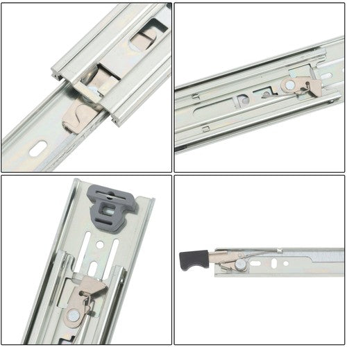 DURAFORCE 1 Pair of Locking Drawer Slides 20 Inch Full Extension & Lock 150lbs Capacity