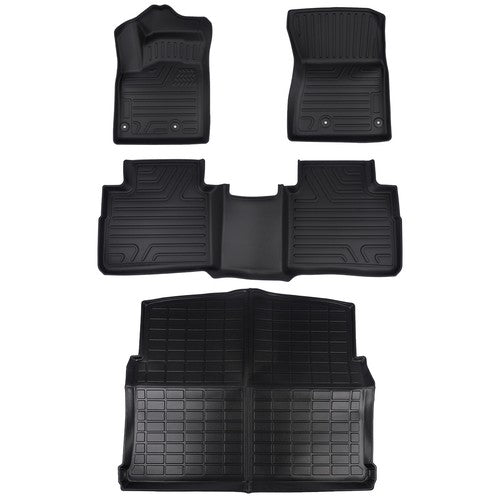 DURAFORCE TPE Rubber All Weather Protection Floor Liners for Nissan Rogue 21-26 Not Sport