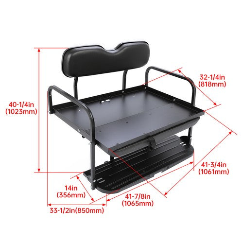 DURAFORCE Golf Cart Rear Back Flip Seat Kit For Yamaha G2 G9 Gas Electric Folding Fold