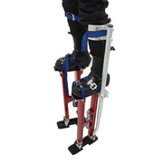 DURAFORCE Aluminum Drywall Adjustable Height Stilts Tool For Painter Taping Red 24"-40"