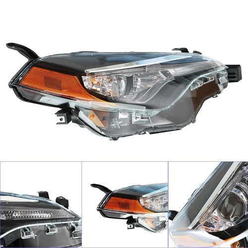 DURAFORCE For Toyota Corolla L LE Eco 2017-2019 Headlight Replacement Halogen Clear Lens R