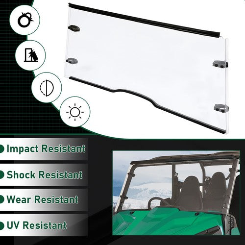 DURAFORCE Front Full Windshield Fit For Yamaha Wolverine RMAX2 RMAX4 X2 1000 X4 2018-2025