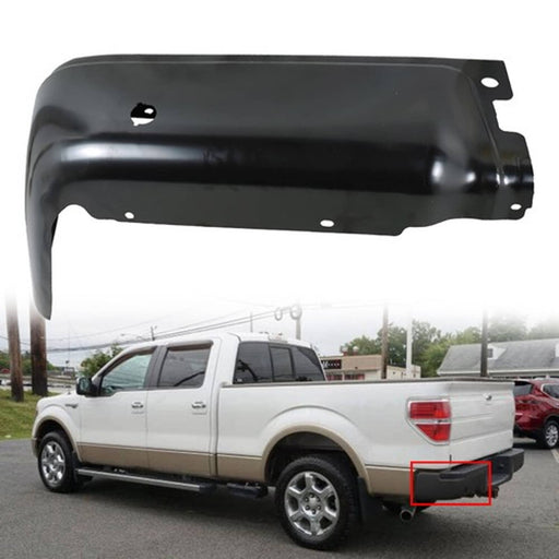 DURAFORCE For Ford F150 2009-2014 W/ Sensor Holes Black Primered Left Rear Bumper End
