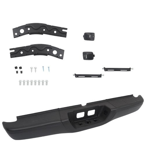 DURAFORCE Car Metal Rear Bumper Black Rear Powdercoated Fit For Toyota Tundra 2000-2006