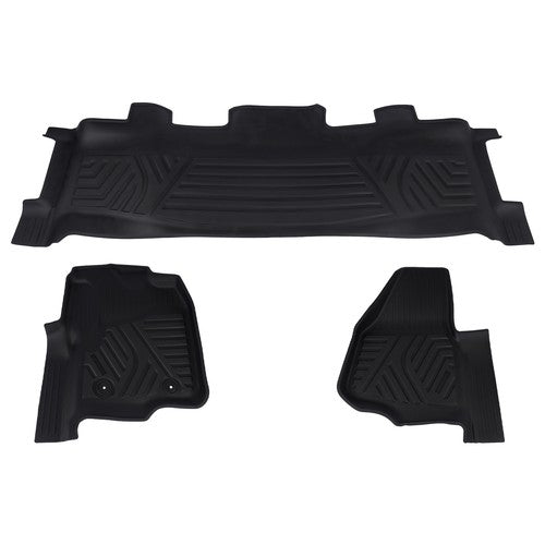 DURAFORCE Floor Mats for Ford F-250/F-350/F-450 2012-2016 SuperCrew Cab All Weather Liners