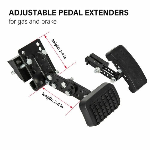 DURAFORCE Universal Gas and Brake Pedal Extenders for Cars,Go Kart,Ride on Toys Adjustable