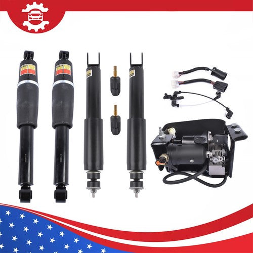 DURAFORCE 5Pcs Air Suspension Set Shocks & Compressor For Escalade Chevy Tahoe GMC Yukon