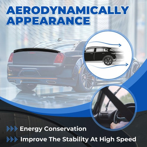 For 2011 2023 Chrysler 300 300S Matte Black Trunk Rear Spoiler Wing Lip