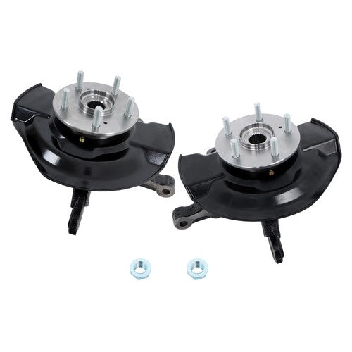 DURAFORCE 2× Steering Knuckle & Wheel Hub Bearing Assembly For Honda CR-V L4 2.4L 2007-09