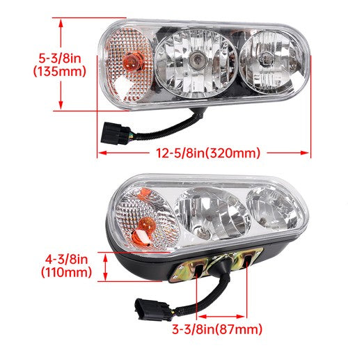 Snow Plow Headlights Light Kit For Boss Western Meyer Blizzard SnowDogg