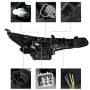 DURAFORCE Left+Right Side Headlights Headlamps Black Housing For Toyota Corolla 2020 2021