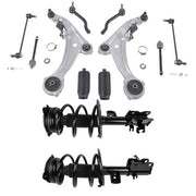 DURAFORCE 12x Front Struts w/ Spring Lower Control Arms Tierod For Nissan Altima 2007-2012