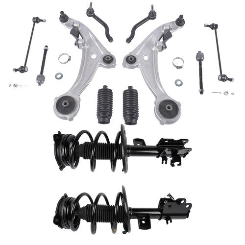 DURAFORCE 12x Front Struts w/ Spring Lower Control Arms Tierod For Nissan Altima 2007-2012