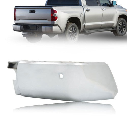 DURAFORCE Rear Bumper End Right Passenger Side For Toyota Tundra 2014-2017 W/ Holes Chrome