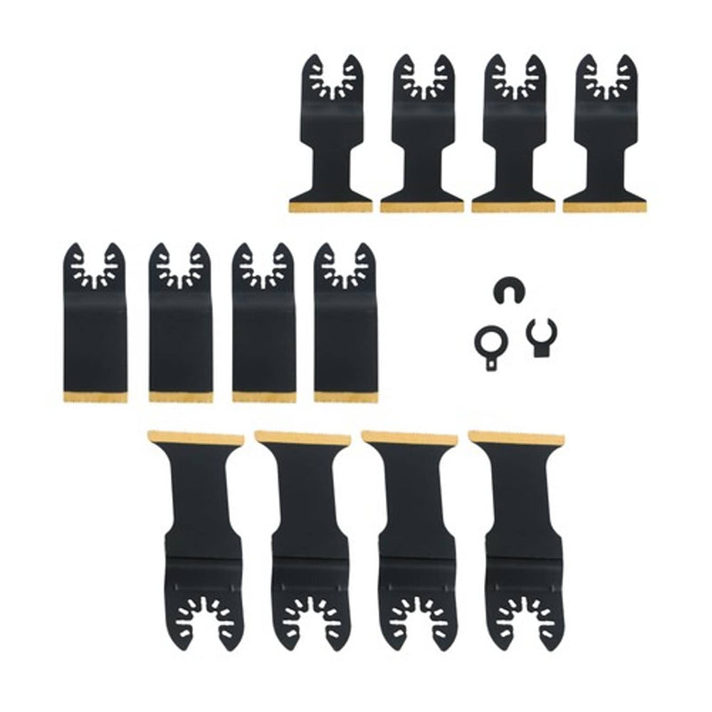 DURAFORCE For Metal Wood Plastic Cuts 12 Pcs Titanium Oscillating Saw Blades
