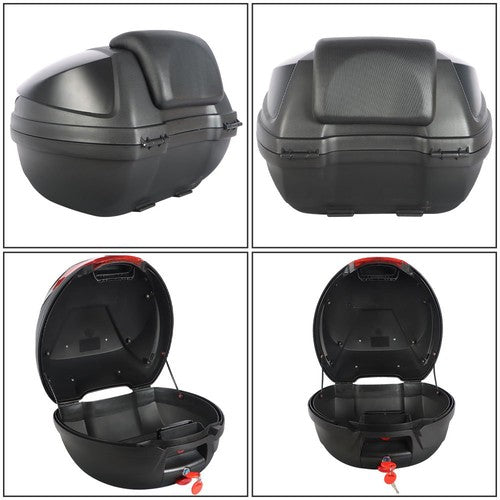 DURAFORCE 32L Motorcycle Tour Tail Box Luggage Top Lock Storage Scooter Trunk Carrier Case