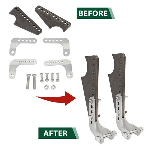 DURAFORCE Coil Over Shock Mount Kit Universal Lower Adjustable Kit Up to 3" Axle Tube