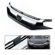 DURAFORCE Front Upper Bumper Chrome Grill Grille for 2016 2017 2018 for Honda Civic