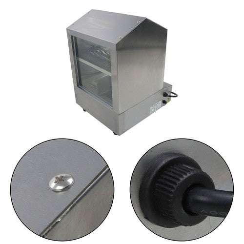 DURAFORCE 27L Hot Dog Machine Hot Dog Steamer with Bun Warmer 500W 175 Hotdogs 40 Buns