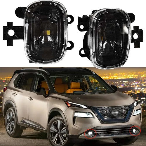 DURAFORCE Fog Lights Lamps LED DRL Left & Right for Nissan Rogue 2021 2022 2023