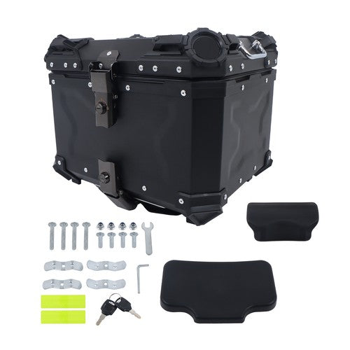 DURAFORCE 45L Motorcycle Top Box with Safety Lock Waterproof Trunk Luggage Storage Case