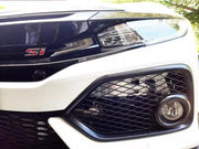 DURAFORCE Fit 2017-2021 Honda Civic Type R Black Open Mesh Fog Light Lamp Covers