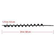 DURAFORCE Auger Drill Bit 1.75" x 24" Garden Plant Flower Bulb Rapid Planter Spiral