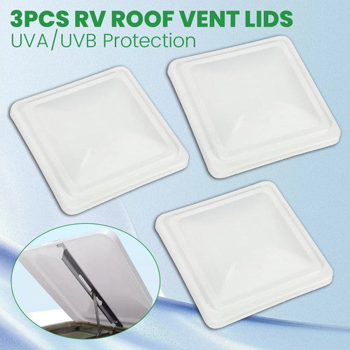 DURAFORCE 3 Pack 14"X14" Ventline Roof Vent Cover RV Replacement Vent Lid Roof Part White