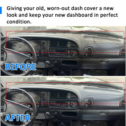 Dark Gray Instrument Dash Pad Top Cover for Dodge Ram 1500 2500 3500 1998-2002