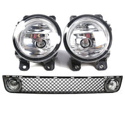 DURAFORCE Lower Bumper Grille Grill +Pair Halogen Fog Lights Lamps For 2008-2010 Scion xB