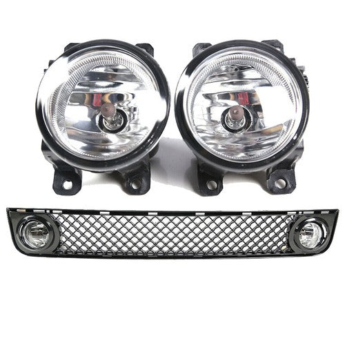 DURAFORCE Lower Bumper Grille Grill +Pair Halogen Fog Lights Lamps For 2008-2010 Scion xB