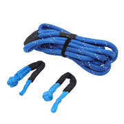 DURAFORCE Kinetic Recovery Tow Rope 34000Lbs 1in x 30ft Blue with Soft Shackle for Truck