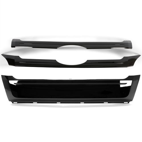 Glossy Black ABS Front Bumper Grille Trim Molding for 2011-2014 Ford Edge 3 Piece
