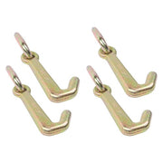 DURAFORCE 4 Pack 5/16 Inch G70 Mini J Hook Hook 5400 Lbs Working Load Limit Towing Hooks