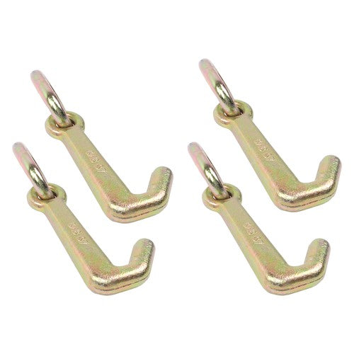 DURAFORCE 4 Pack 5/16 Inch G70 Mini J Hook Hook 5400 Lbs Working Load Limit Towing Hooks