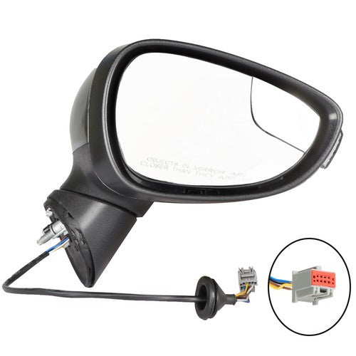DURAFORCE Power Mirror For Ford Fiesta 2014-2019 Right Side Manual Fold with BSD Paintable