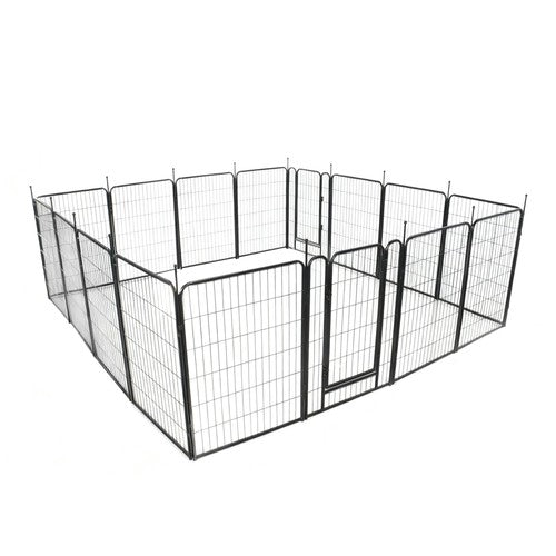 DURAFORCE 16 Panels 40 x 27 inch Dog Playpen Crate Fence Pet PlayPen Exercise Cage