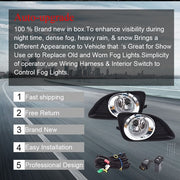 DURAFORCE Clear Bumper Lamps Driving Fog Lights+Switch Fit For Camry 2010-2011