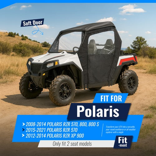 Utv Soft Full Doors Cab Enclosures For Polaris Rzr 800 800s 2008-2014