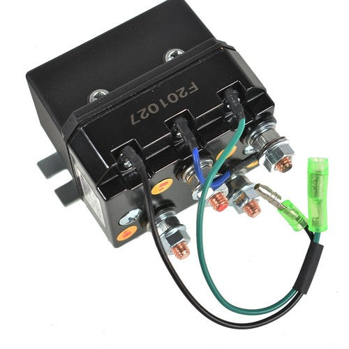 DURAFORCE 12V Solenoid Relay Contactor and Winch Rocker Thumb Switch Combo Set for ATV