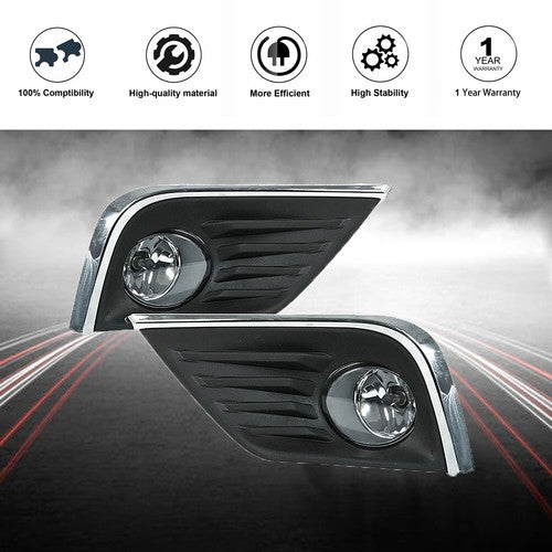 DURAFORCE Fog Lamps Assembly Passenger+Driver For 16-18 Nissan Altima 622569HS0B Front