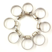 DURAFORCE Adjustable 100pcs 1/2"-3/4" Stainless Steel Drive Hose Clamps Fuel Line Worm
