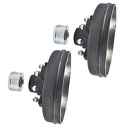 DURAFORCE 2 Pack 12"x2" Trailer Brake Hub Drum Kit 8 on 6.5" Bolt Pattern for 7000lbs Axle