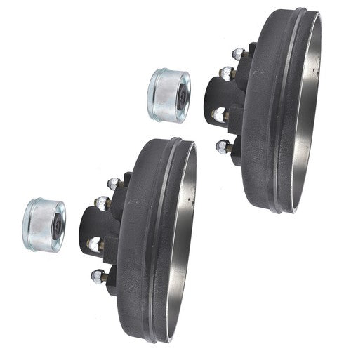 DURAFORCE 2 Pack 12"x2" Trailer Brake Hub Drum Kit 8 on 6.5" Bolt Pattern for 7000lbs Axle
